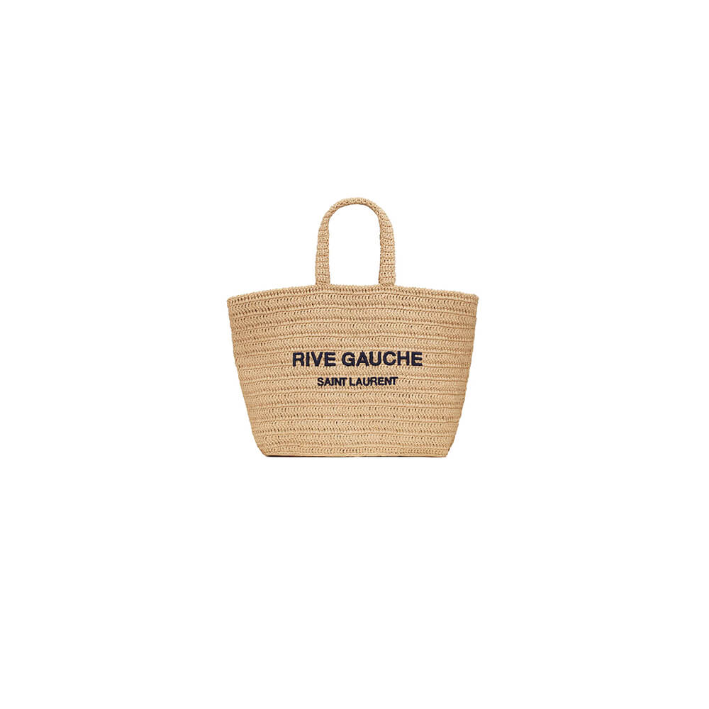 1-112-3.jpg YSL RIVE GAUCHE TOTE IN RAFFIA(HIGH-END GRADE) - Image 1