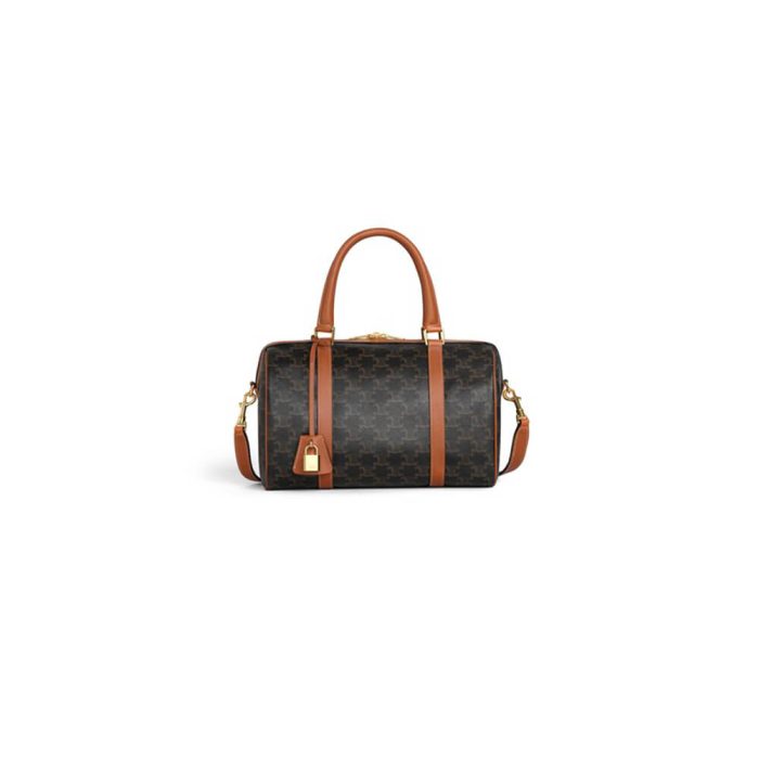 CELINE Large Boston IN Triomphe Canvas and calfskin - Image 1