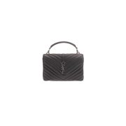COLLEGE MEDIUM CHAIN BAG IN QUILTED LEATHER