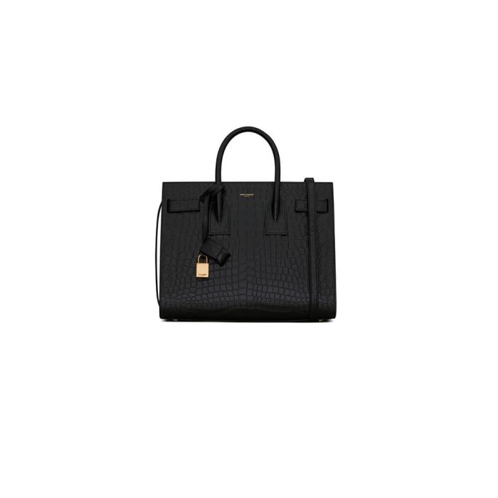 SMALL SAC DE JOUR IN MATTE EMBOSSED CROCODILE LEATHER - Image 1