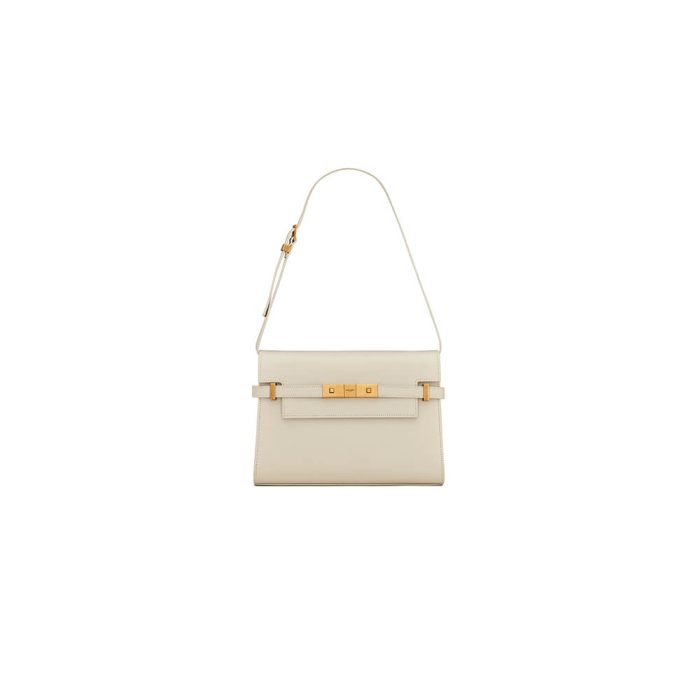 MANHATTAN SMALL SHOULDER BAG IN BOX SAINT LAURENT LEATHER - Image 1