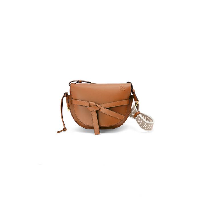 Loewe Small Gate bag in soft calfskin and jacquard - Image 1
