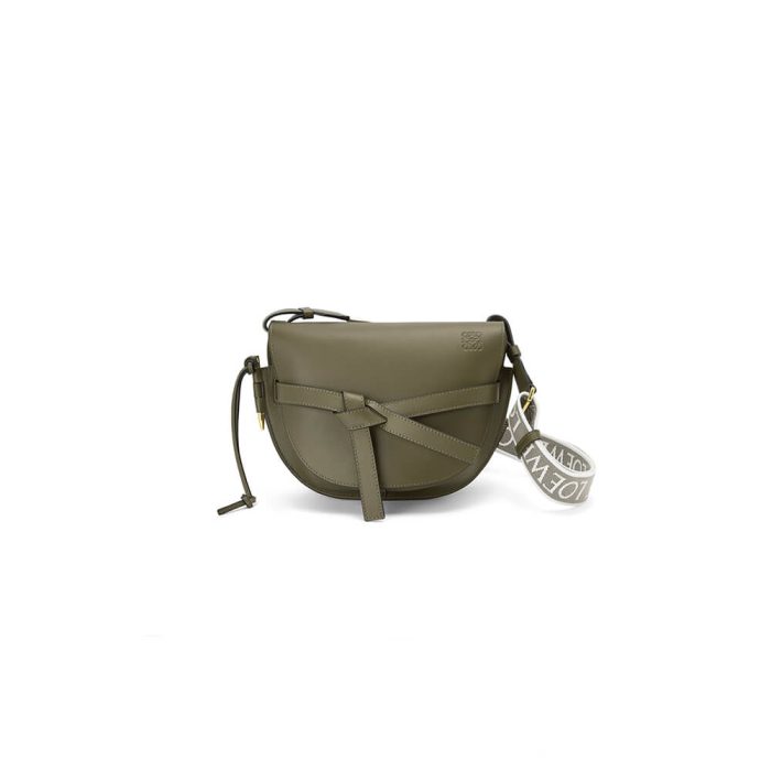 Loewe Small Gate bag in soft calfskin and jacquard - Image 1