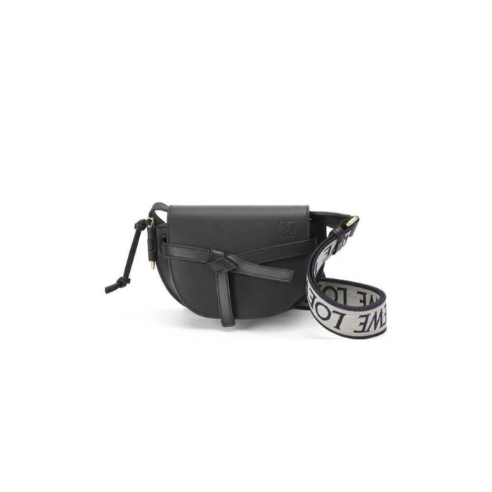 Loewe Small Gate bag in soft calfskin and jacquard - Image 1