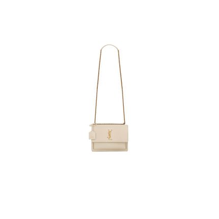 SUNSET MEDIUM CHAIN BAG IN SMOOTH LEATHER