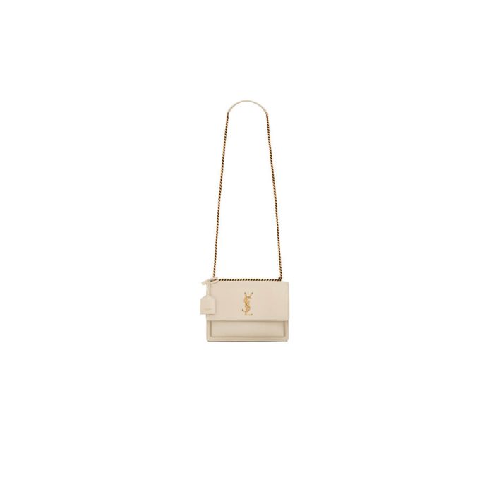 SUNSET MEDIUM CHAIN BAG IN SMOOTH LEATHER - Image 1