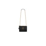 SUNSET MEDIUM CHAIN BAG IN SMOOTH LEATHER