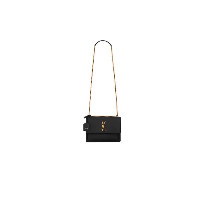 SUNSET MEDIUM CHAIN BAG IN SMOOTH LEATHER - Image 1
