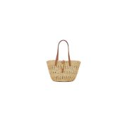 YSL Medium Panier Raffia Bag In Brown