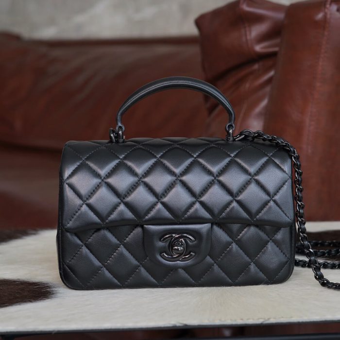 Chanel Mini Flap with Top Handle(HIGH-END GRADE) - Image 2