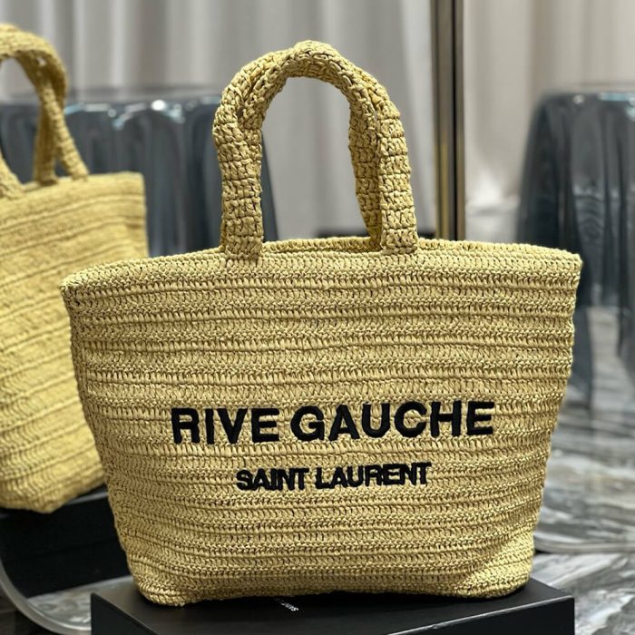 YSL RIVE GAUCHE TOTE IN RAFFIA(HIGH-END GRADE) - Image 2