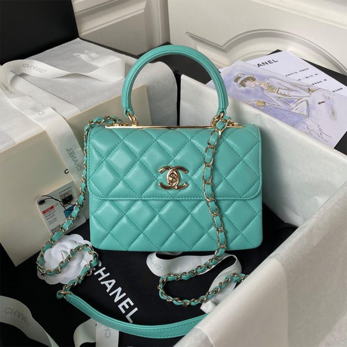CHANEL Mini Flap Bag with Top Handle - Image 2