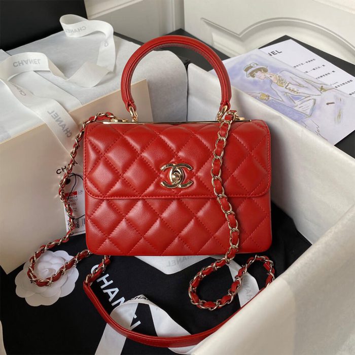 CHANEL Mini Flap Bag with Top Handle - Image 2