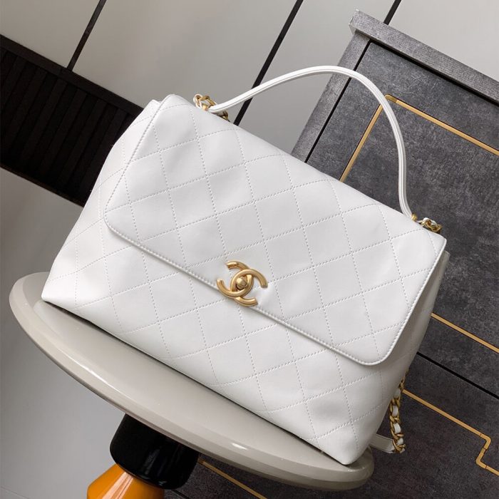 Chanel Large Flap Bag With Top Handle(HIGH-END GRADE) - Image 2
