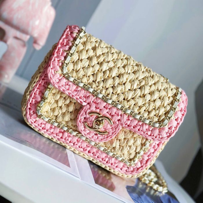 Chanel Beige Raffia Chain Handbag(HIGH-END GRADE) - Image 2