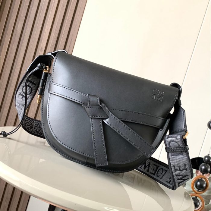 Loewe Small Gate bag in soft calfskin and jacquard - Image 2