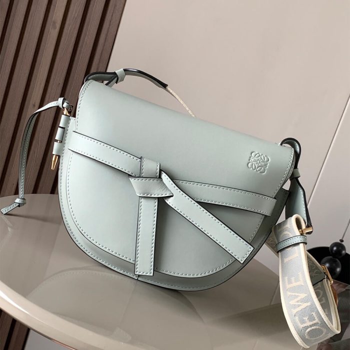 Loewe Small Gate bag in soft calfskin and jacquard - Image 2