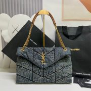 YSL PUFFER MEDIUM IN SUEDE AND DENIM - Image 2