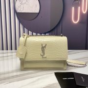 SUNSET MEDIUM CHAIN BAG IN CROCODILE-EMBOSSED SHINY LEATHER - Image 2