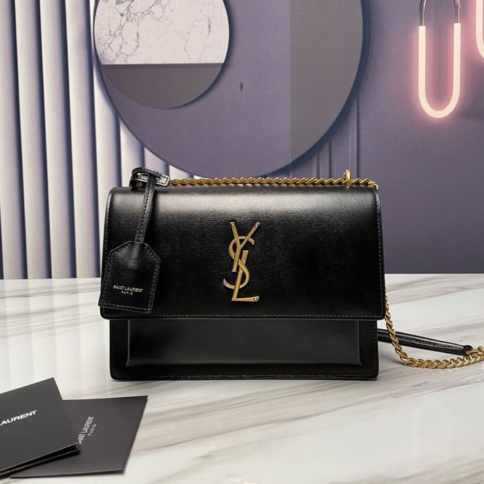 SUNSET MEDIUM CHAIN BAG IN SMOOTH LEATHER - Image 2