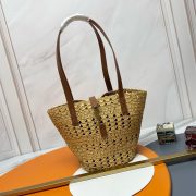 YSL Small Panier Raffia Bag In Brown - Image 2