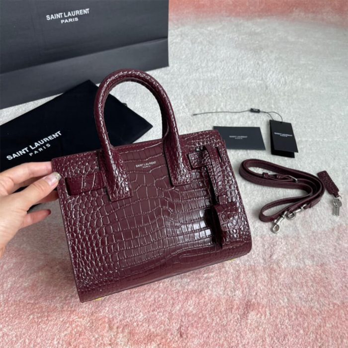 YSL SAC DE JOUR NANO IN EMBOSSED CROCODILE SHINY LEATHER - Image 2