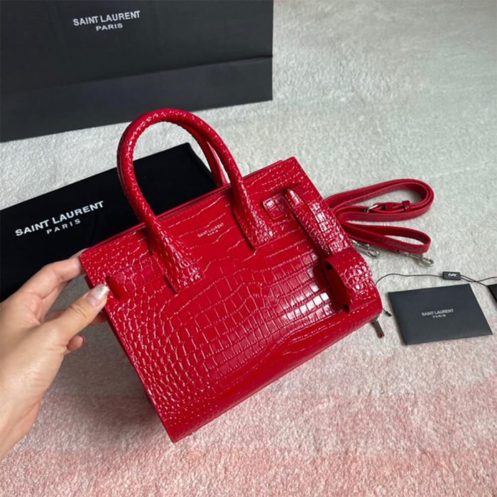 YSL SAC DE JOUR NANO IN EMBOSSED CROCODILE SHINY LEATHER - Image 2