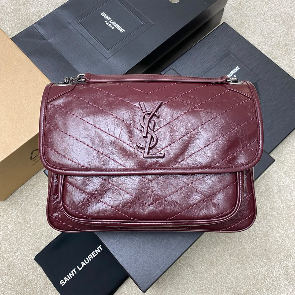 2-89-4.jpg SAINT LAURENT NIKI MEDIUM IN CRINKLED VINTAGE LEATHER - Image 2