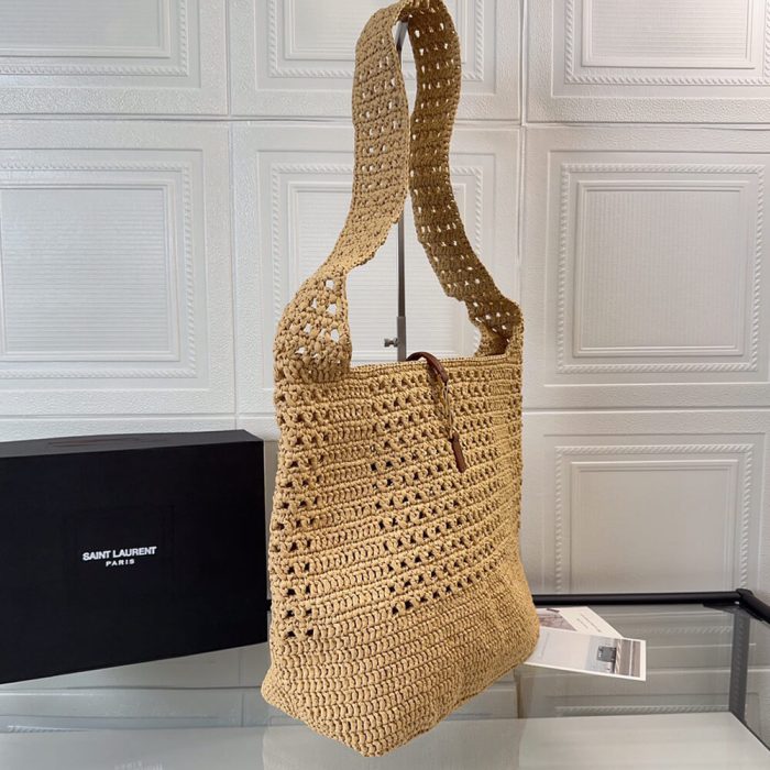 YSL Hobo Crochet bag in raffia and leather(HIGH-END GRADE) - Image 3