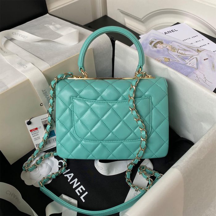 CHANEL Mini Flap Bag with Top Handle - Image 3