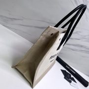 RIVE GAUCHE SMALL TOTE BAG IN LINEN AND LEATHER - Image 3