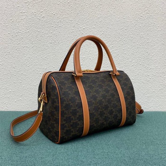 CELINE Large Boston IN Triomphe Canvas and calfskin - Image 3