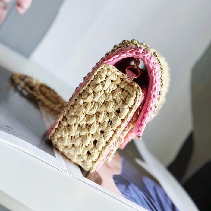 Chanel Beige Raffia Chain Handbag(HIGH-END GRADE) - Image 3