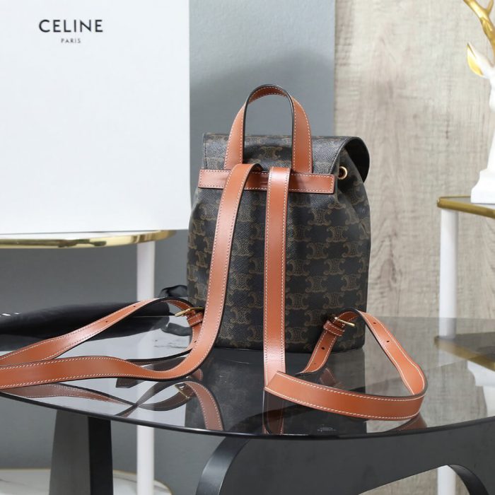 BACKPACK CELINE BONNIE IN Triomphe Canvas and calfskin(HIGH-END GRADE) - Image 3