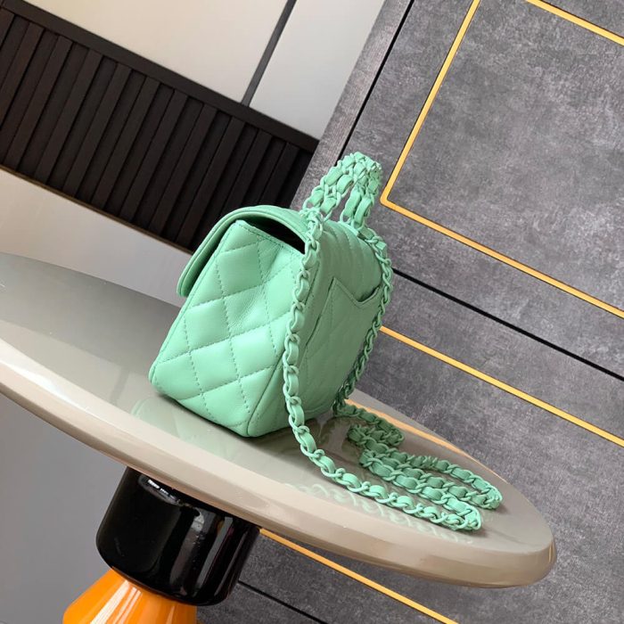 Chanel Mini Flap Bag with Top Handle(HIGH-END GRADE) - Image 3