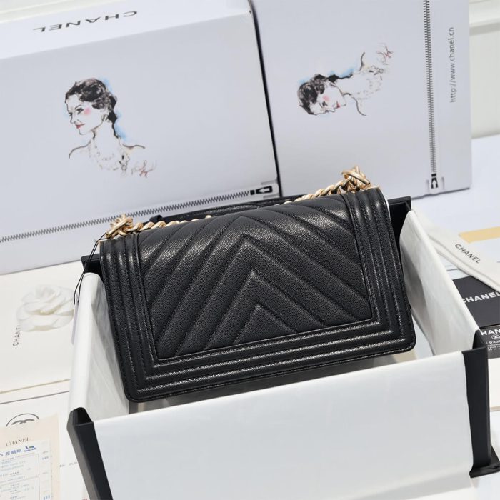 Chevron Caviar Boy Chanel Handbag - Image 3