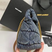 YSL PUFFER SMALL IN SUEDE AND DENIM - Image 3