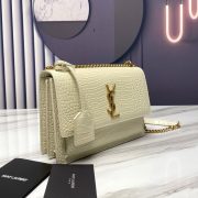 SUNSET MEDIUM CHAIN BAG IN CROCODILE-EMBOSSED SHINY LEATHER - Image 3