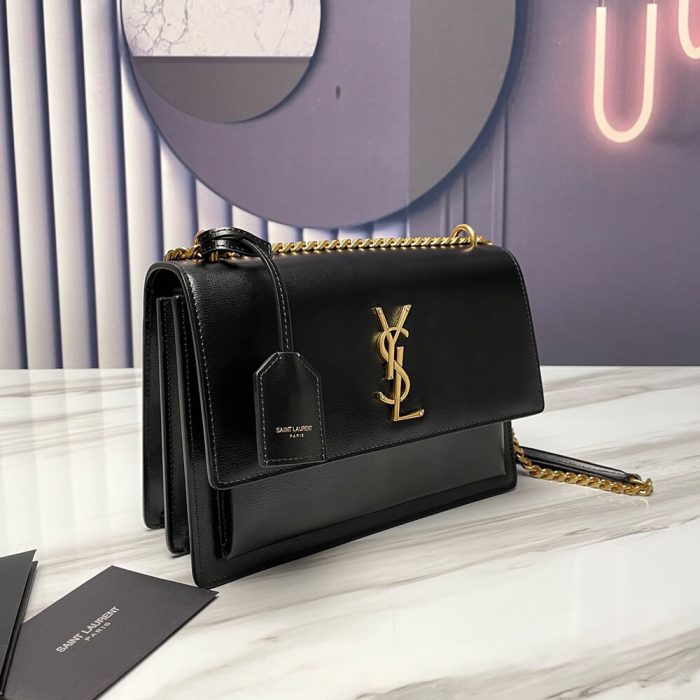 SUNSET MEDIUM CHAIN BAG IN SMOOTH LEATHER - Image 3