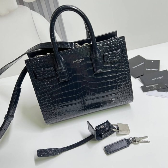 YSL SAC DE JOUR NANO IN EMBOSSED CROCODILE SHINY LEATHER - Image 3