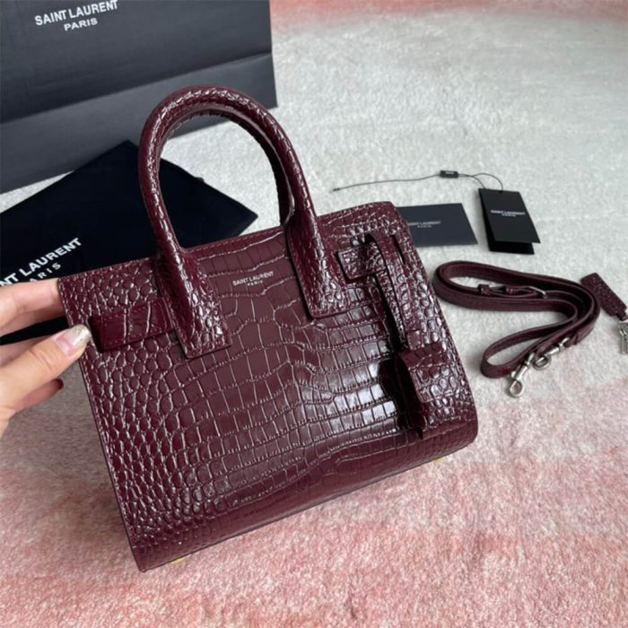 YSL SAC DE JOUR NANO IN EMBOSSED CROCODILE SHINY LEATHER - Image 3
