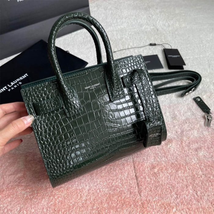 YSL SAC DE JOUR NANO IN EMBOSSED CROCODILE SHINY LEATHER - Image 3