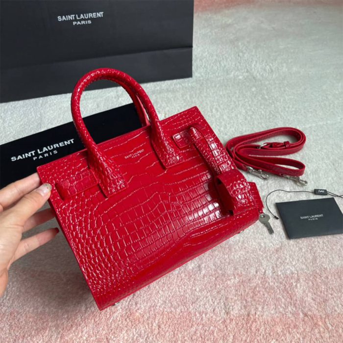 YSL SAC DE JOUR NANO IN EMBOSSED CROCODILE SHINY LEATHER - Image 3