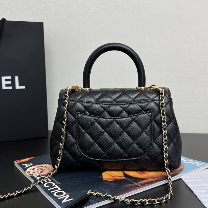 CHANEL Large Flap Bag With Top Handle(high-end grade) - Image 4