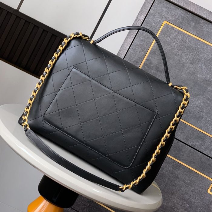 Chanel Maxi Flap Bag With Top Handle(HIGH-END GRADE) - Image 4
