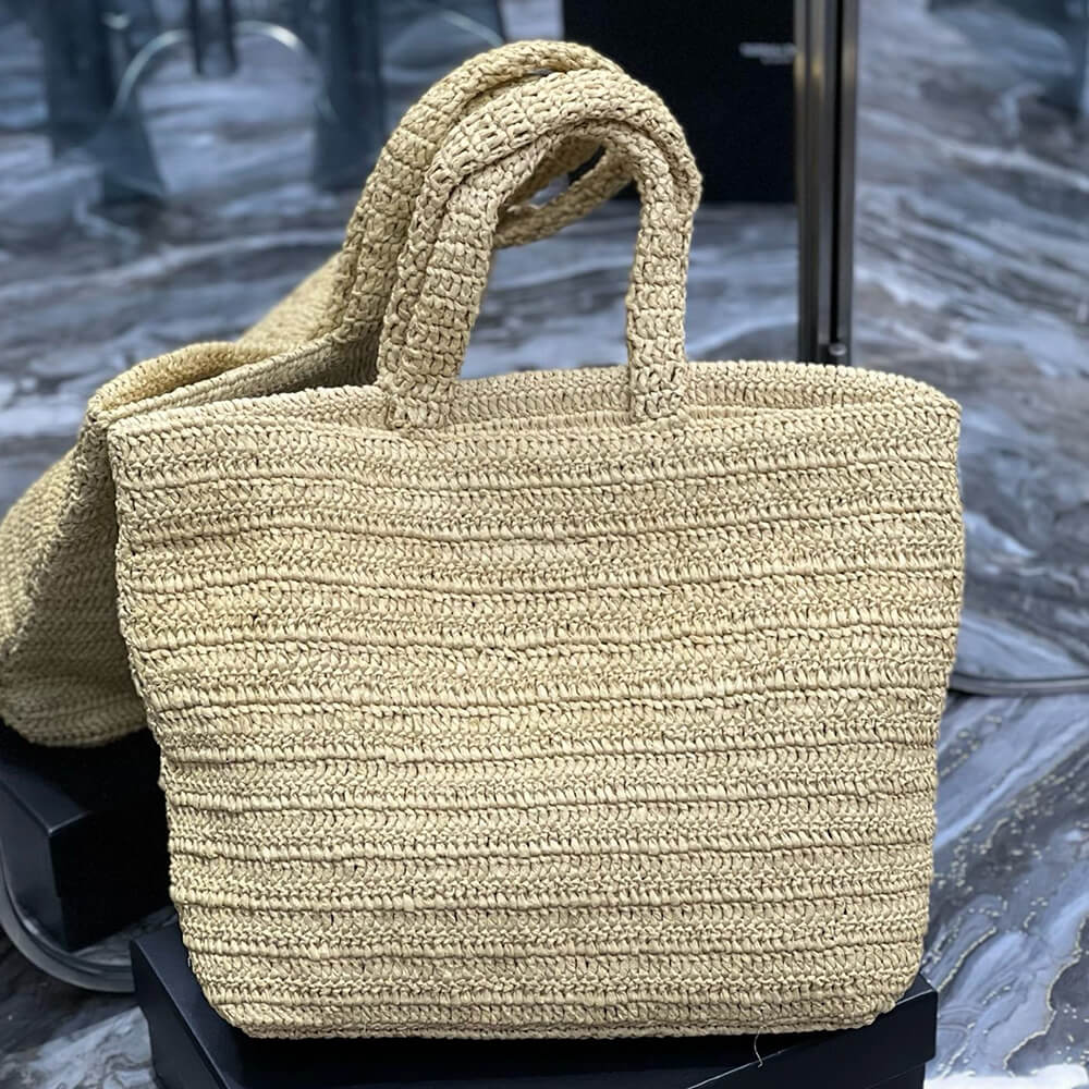 4-114-4.jpg YSL RIVE GAUCHE TOTE IN RAFFIA(HIGH-END GRADE) - Image 4