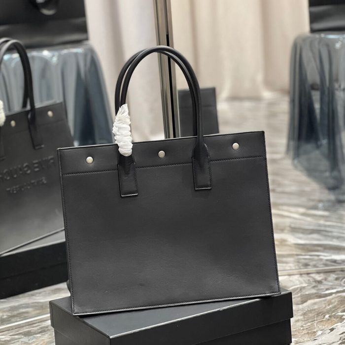 RIVE GAUCHE SMALL TOTE BAG IN SMOOTH LEATHER - Image 4