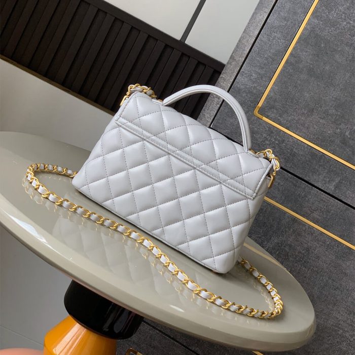 CHANEL Small Flap Bag with Top Handle(HIGH-END GRADE) - Image 4