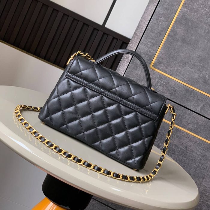 CHANEL Small Flap Bag with Top Handle(HIGH-END GRADE) - Image 4