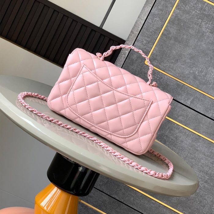 Chanel Mini Flap Bag with Top Handle(HIGH-END GRADE) - Image 4